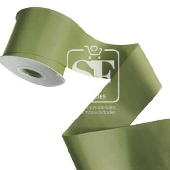 Rollo de Listón 7.5cm Acordonado Musgo