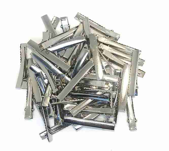 Ciento de Pinza Silver tipo cocodrilo de 5.5cm