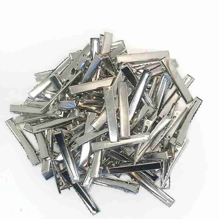 Ciento de Pinza Silver tipo cocodrilo de 3cm