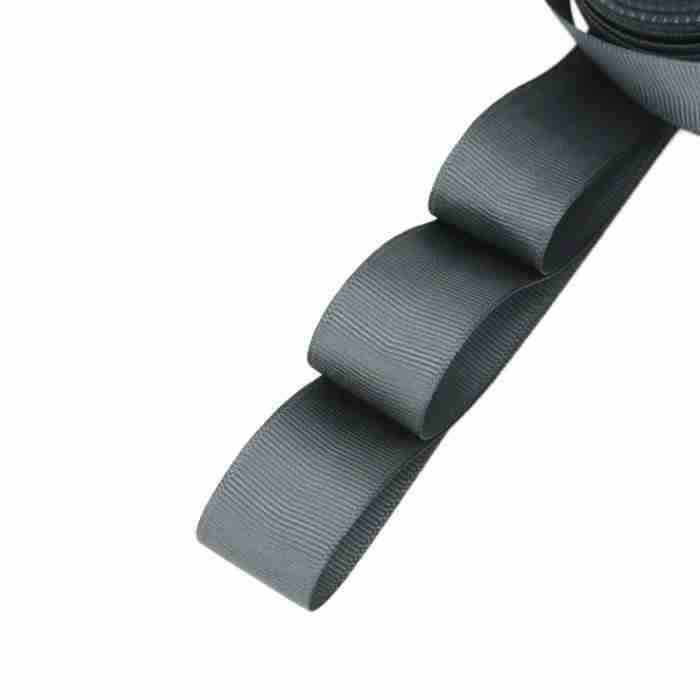 Yarda de Listón Acordonado 3.8cm Gris