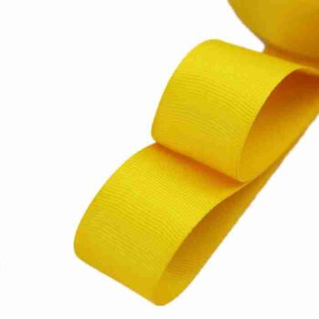 Yarda de Listón Acordonado 3.8cm Amarillo Mango