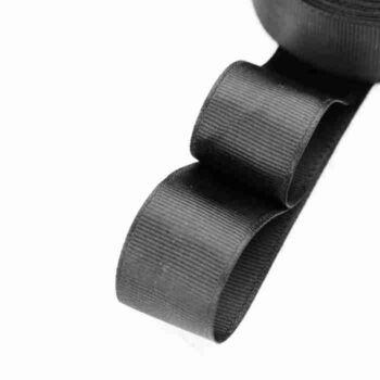 Yarda de Listón Acordonado 3.8cm Negro