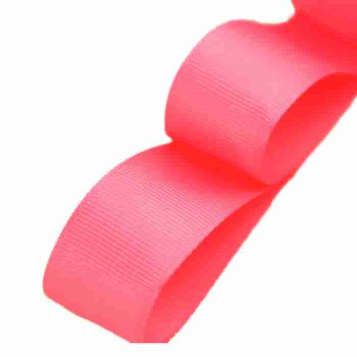 Yarda de Listón Acordonado 3.8cm Rosa Neón