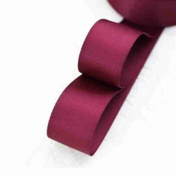 Yarda de Listón Acordonado 3.8cm Vino Tinto