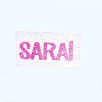 Nombre Planchable Glitter - Letra de Molde