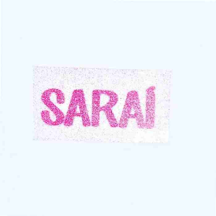 Nombre Planchable Glitter - Letra de Molde