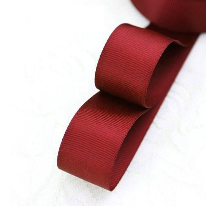 Yarda de Listón Acordonado 3.8cm Rojo Escarlata