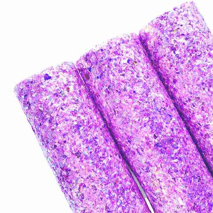 Tramo de Vinil Escarchado Fiesta Morada