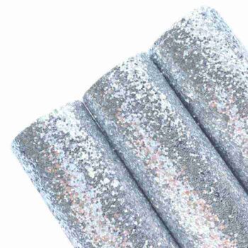 Tramo de Vinil Escarchado Plateado