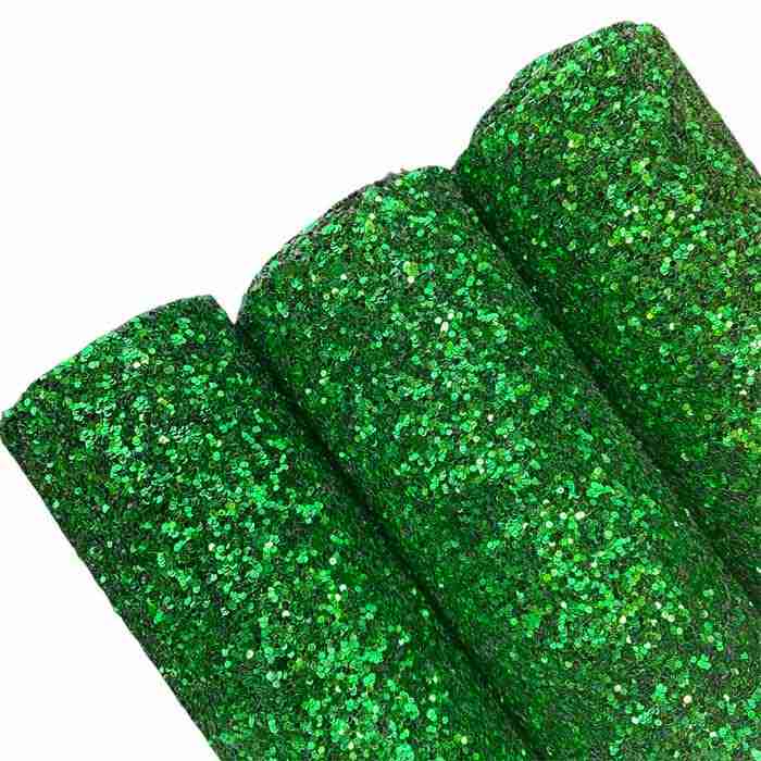 Tramo de Vinil Escarchado Verde Bandera