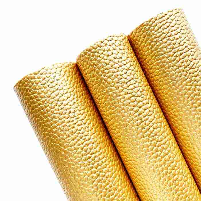 Tramo de Vinil Litchi Dorado Nacarado