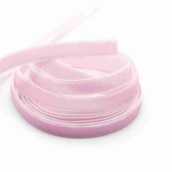 Yarda de Listón Terciopelo 1cm Rosa Bebé