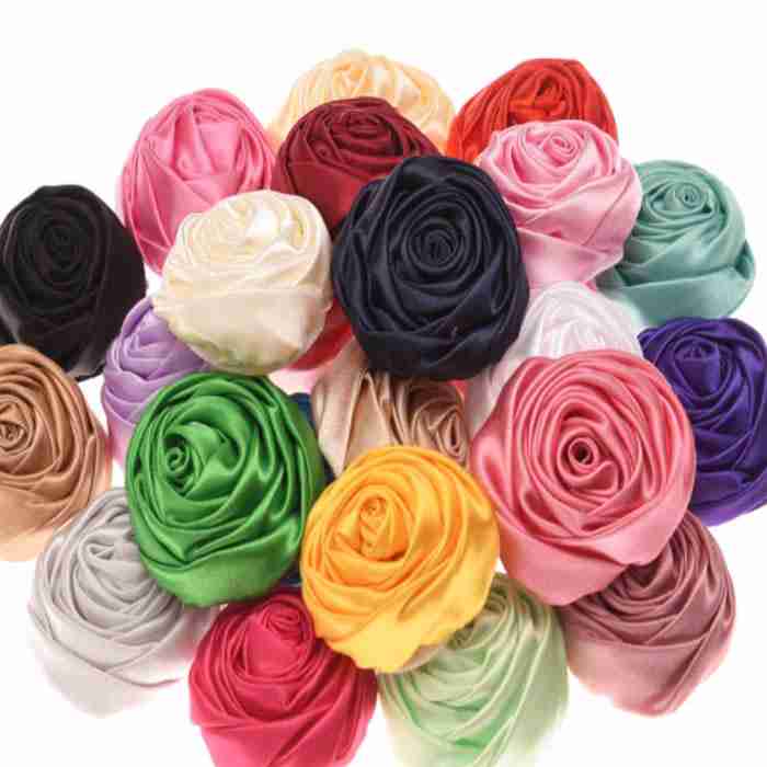 Kit de 4 Botones de Rosa Satinados