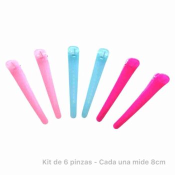 Kit de 6 Pinzas Plásticas de 8cm