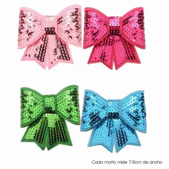 Set de 4 Moñas de Lentejuela