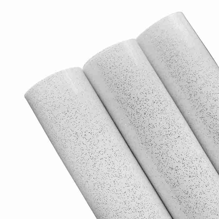 Tramo de Vinil Charol Con Glitter Blanco