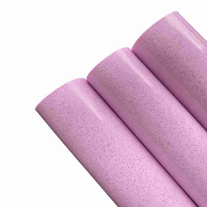 Tramo de Vinil Charol Con Glitter Lila