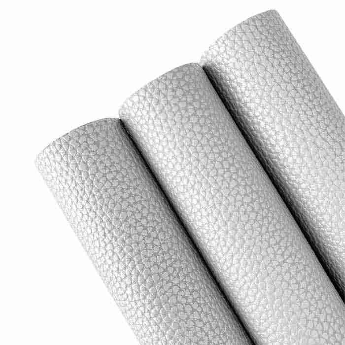 Tramo de Vinil Plateado Litchi Nacarado