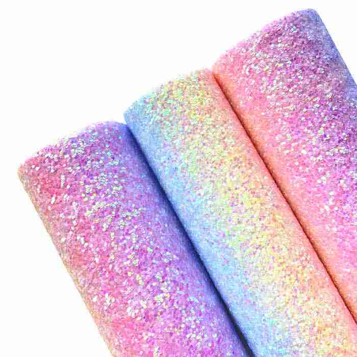 Tramo de Vinil Escarchado Arcoíris Pastel