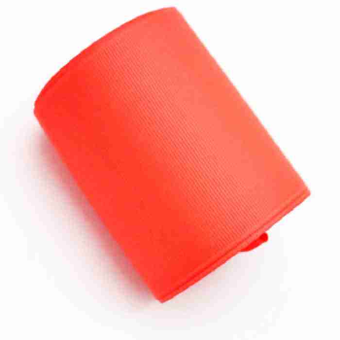 Yarda de Listón Acordonado 7.5cm Naranja Neón