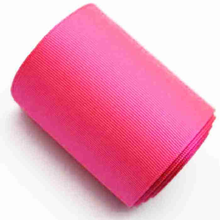 Yarda de Listón Acordonado 7.5cm Rosa Neón