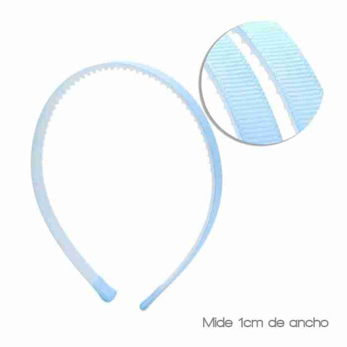 Diadema de 1cm Forrada con Dientes Cielo