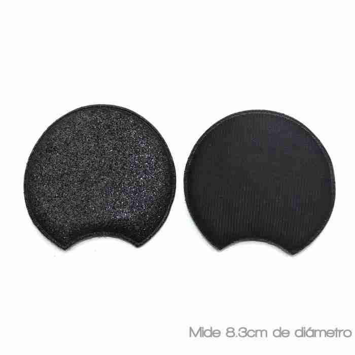 Par de Orejitas Negras glitter
