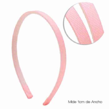 Diadema de 1cm Forrada con Dientes Rosada