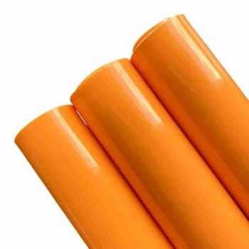Tramo de Vinil Charol Anaranjado Atardecer