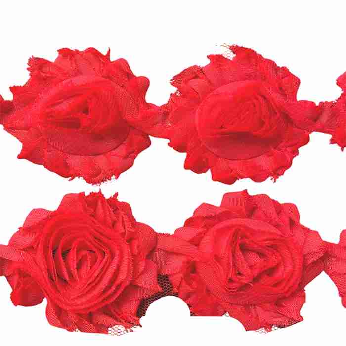 Yarda de Flores Shabby Roja