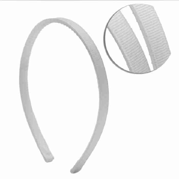 Diadema de 1cm Forrada con Dientes Gris Plata