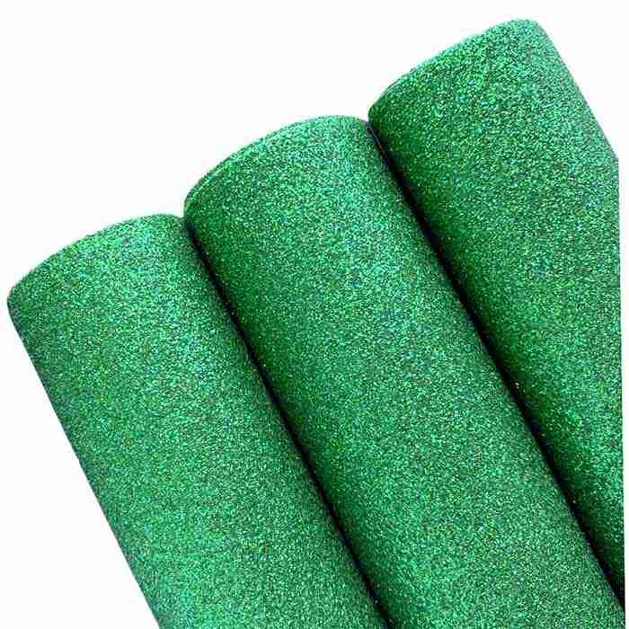 Tramo de Vinil Mini Glitter Verde Bandera