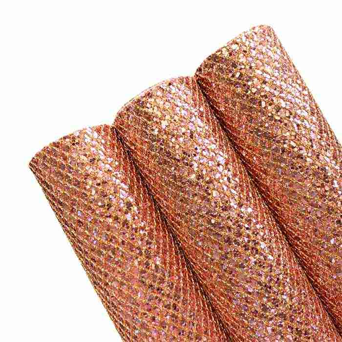Tramo de Vinil Mini Glitter Panal Rose Gold