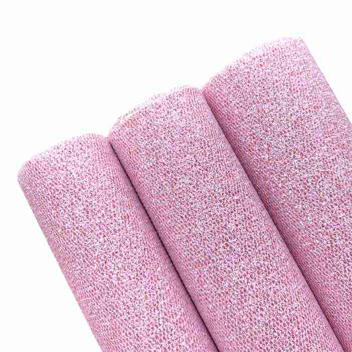 Tramo de Vinil Mini Glitter Rosa Bebé