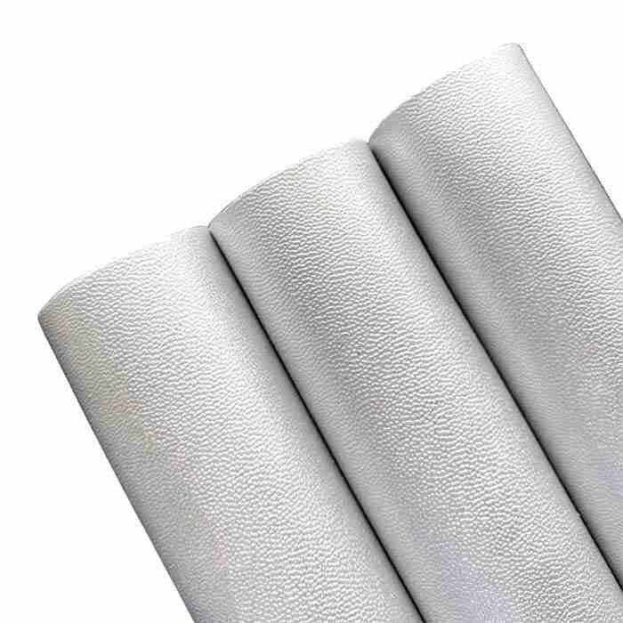 Tramo de Vinil Mini Litchi Plateado Nacarado