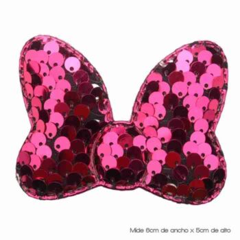 Moño de Minnie Fucsia Lentejuela Reversible