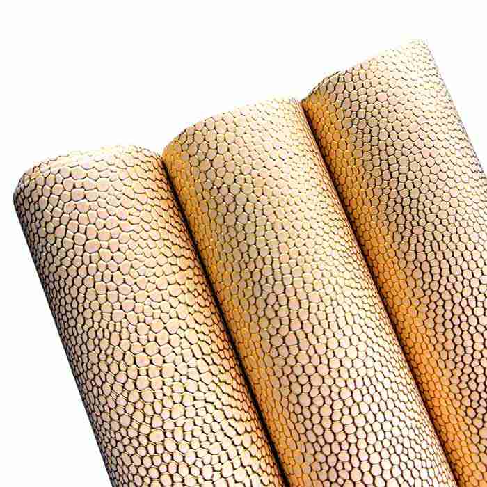 Tramo de Vinil Escamas Dorado