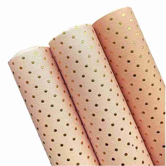 Tramo de Vinil Nude puntos Dorados