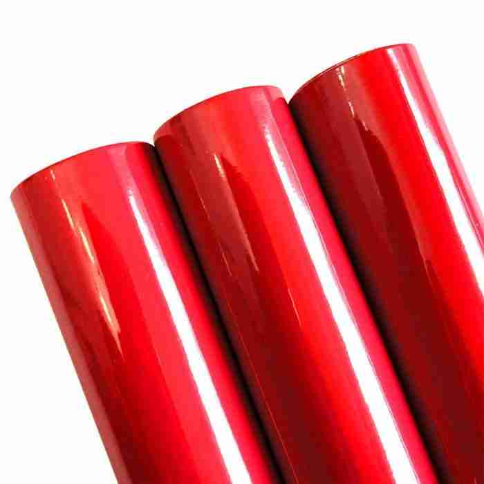 Tramo de Vinil Charol Rojo Navidad