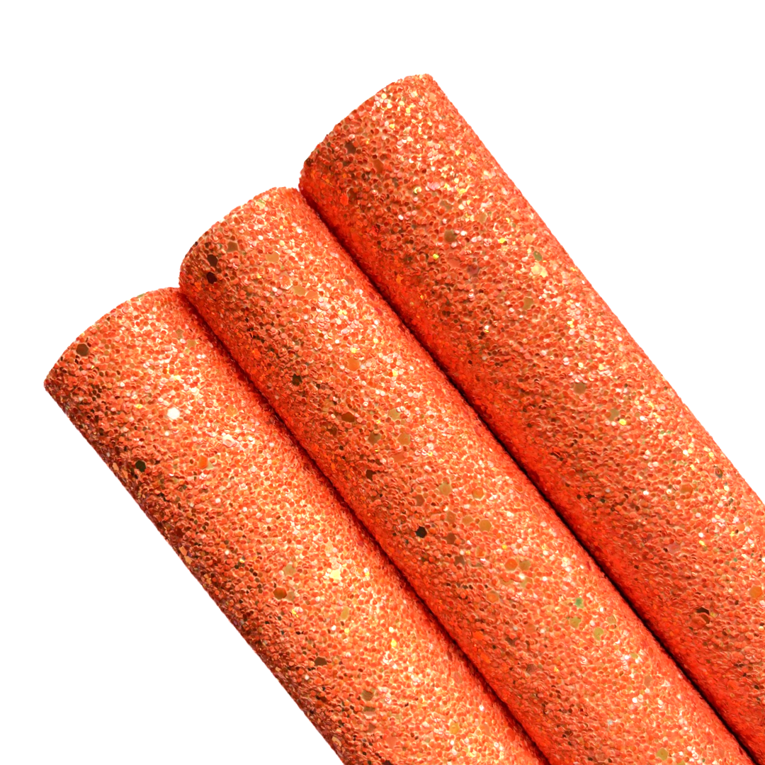 Tramo de Vinil Escarchado Anaranjado