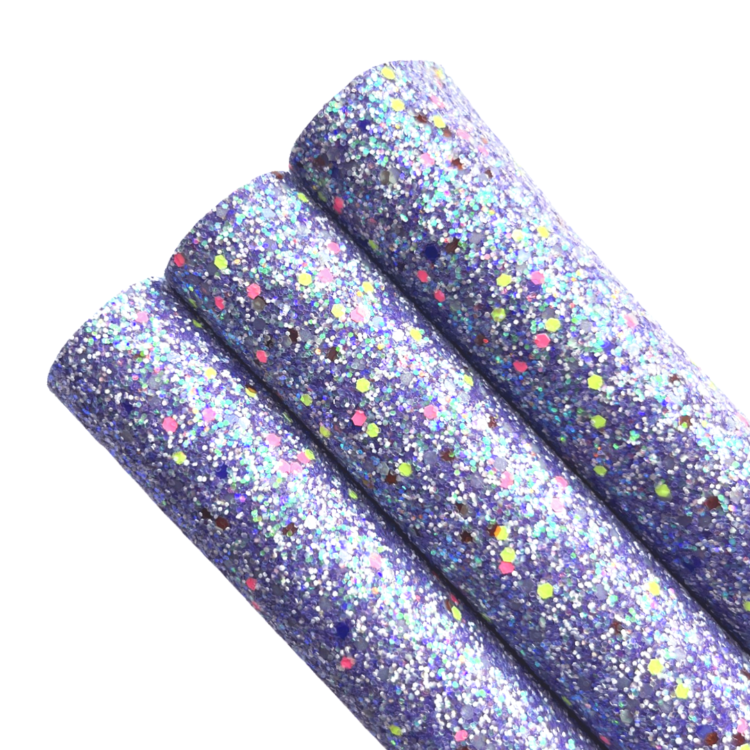 Tramo de Vinil Escarchado Fluorescente Lila