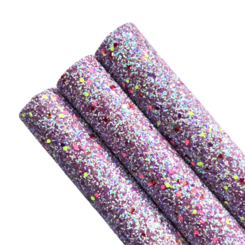 Tramo de Vinil Escarchado Fluorescente Morado