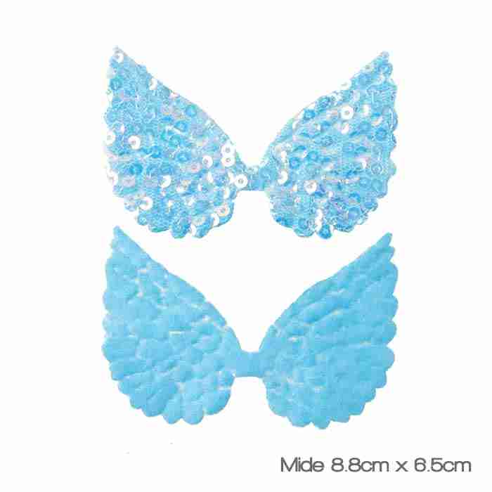 Alas de tela con lentejuela Cielo