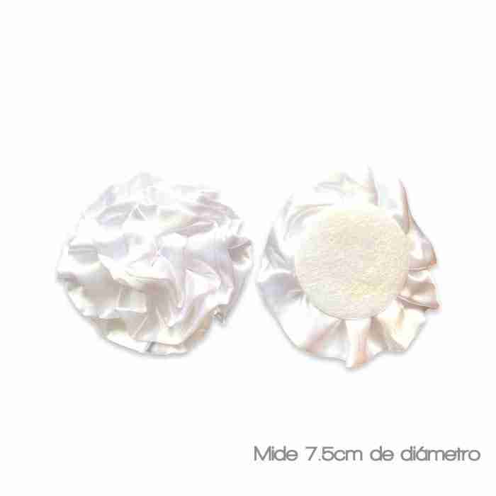 Flor individual satinada Blanca