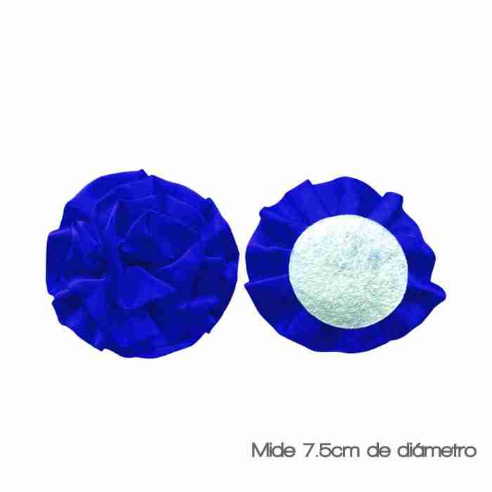 Flor individual satinada Azul