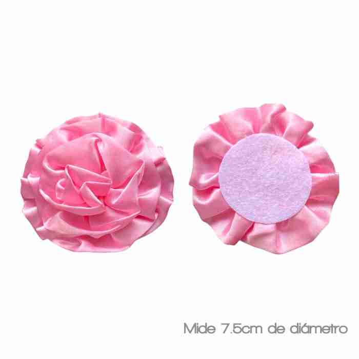 Flor individual satinada Rosada