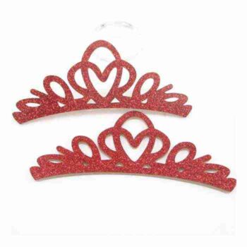 Corona de Mini Glitter Rojo
