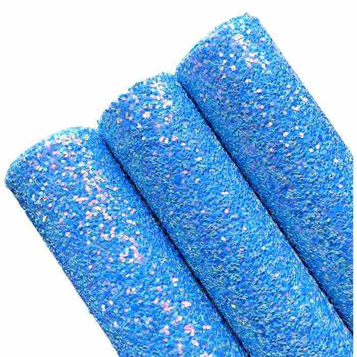 Tramo de Vinil Escarchado Cielo Intenso