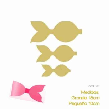 Molde MDF - Moño cola de Sirena