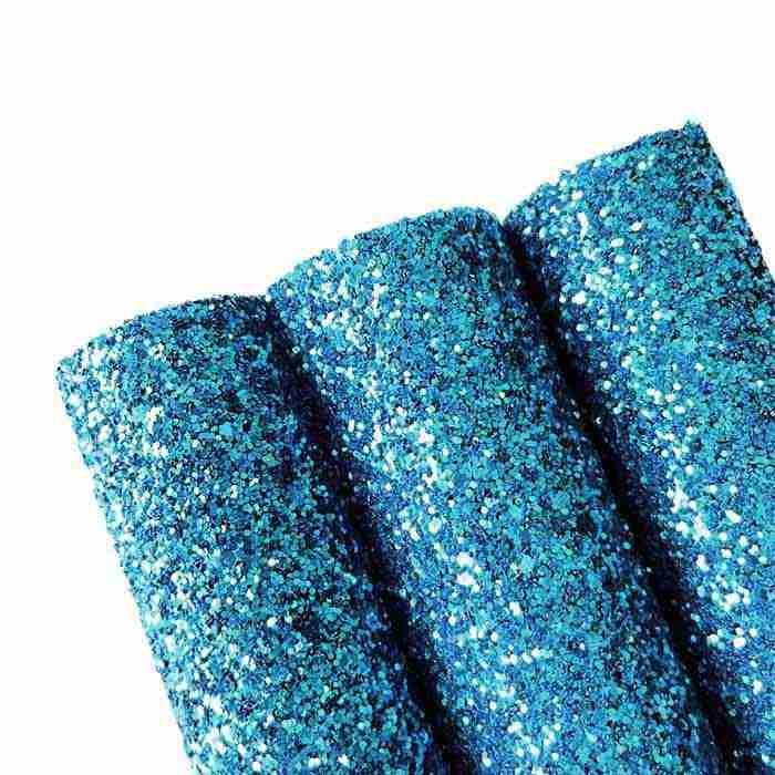 Tramo de Vinil Escarchado Turquesa